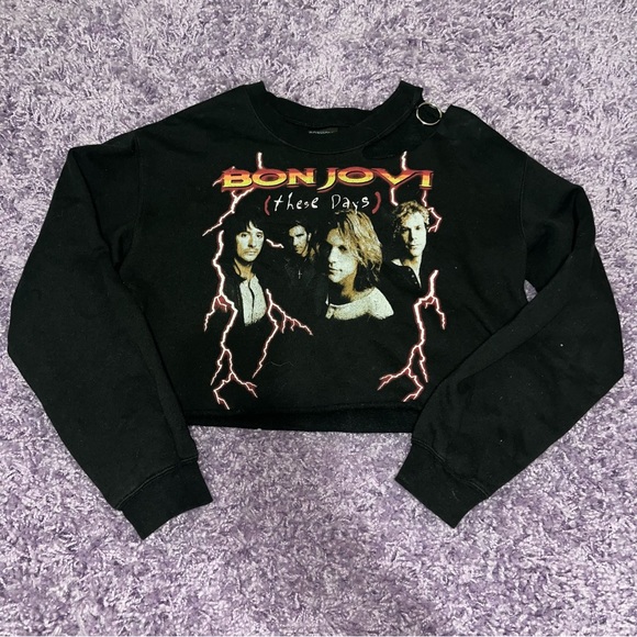bon jovi these days tour cropped o ring sweater - Picture 1 of 3